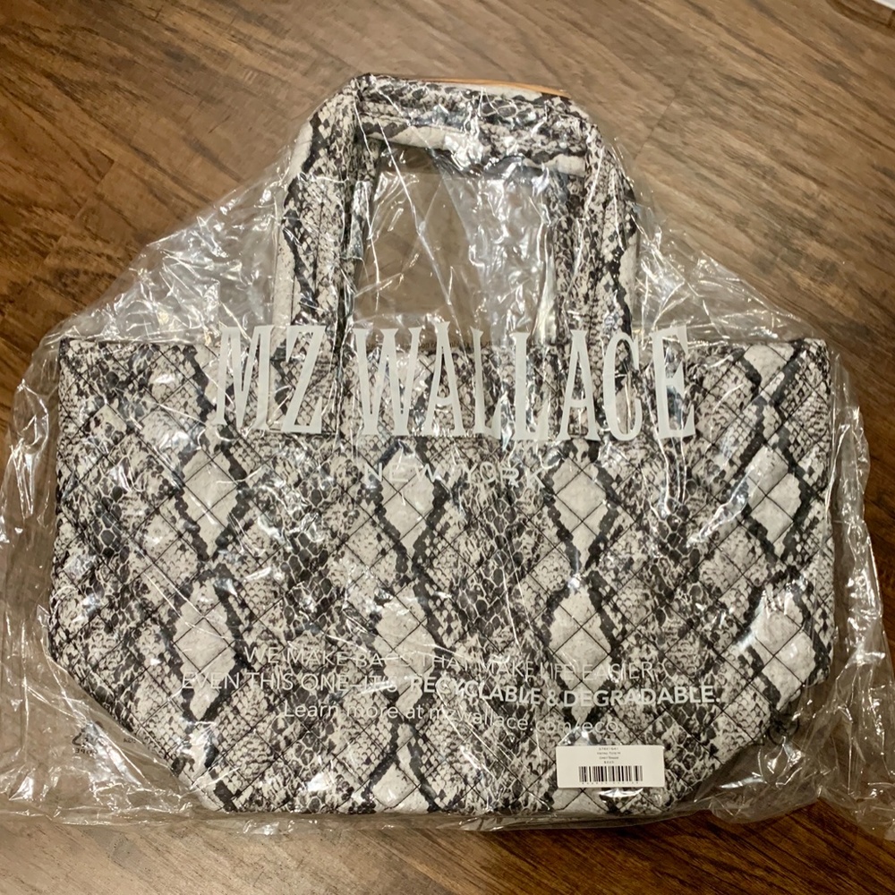 MZ Wallace Medium Metro Tote-Snakeskin NWT - Picture 3 of 3